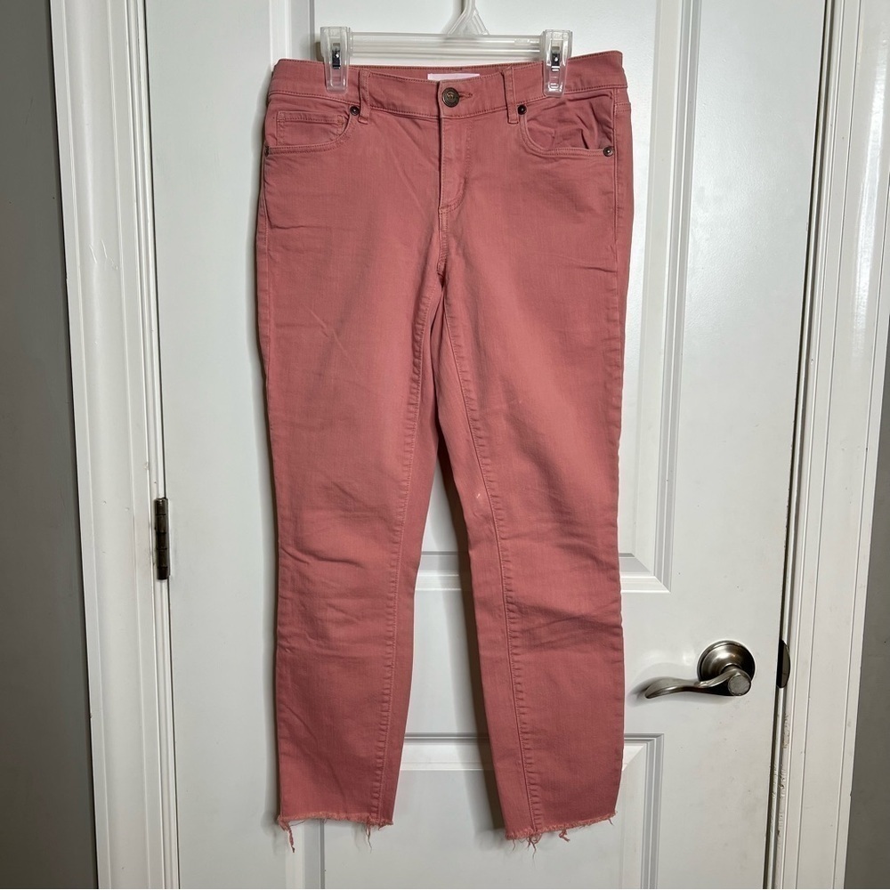 The Loft Skinny Crop Pink Jeans - Picture 2 of 7